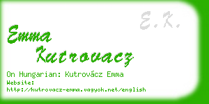emma kutrovacz business card